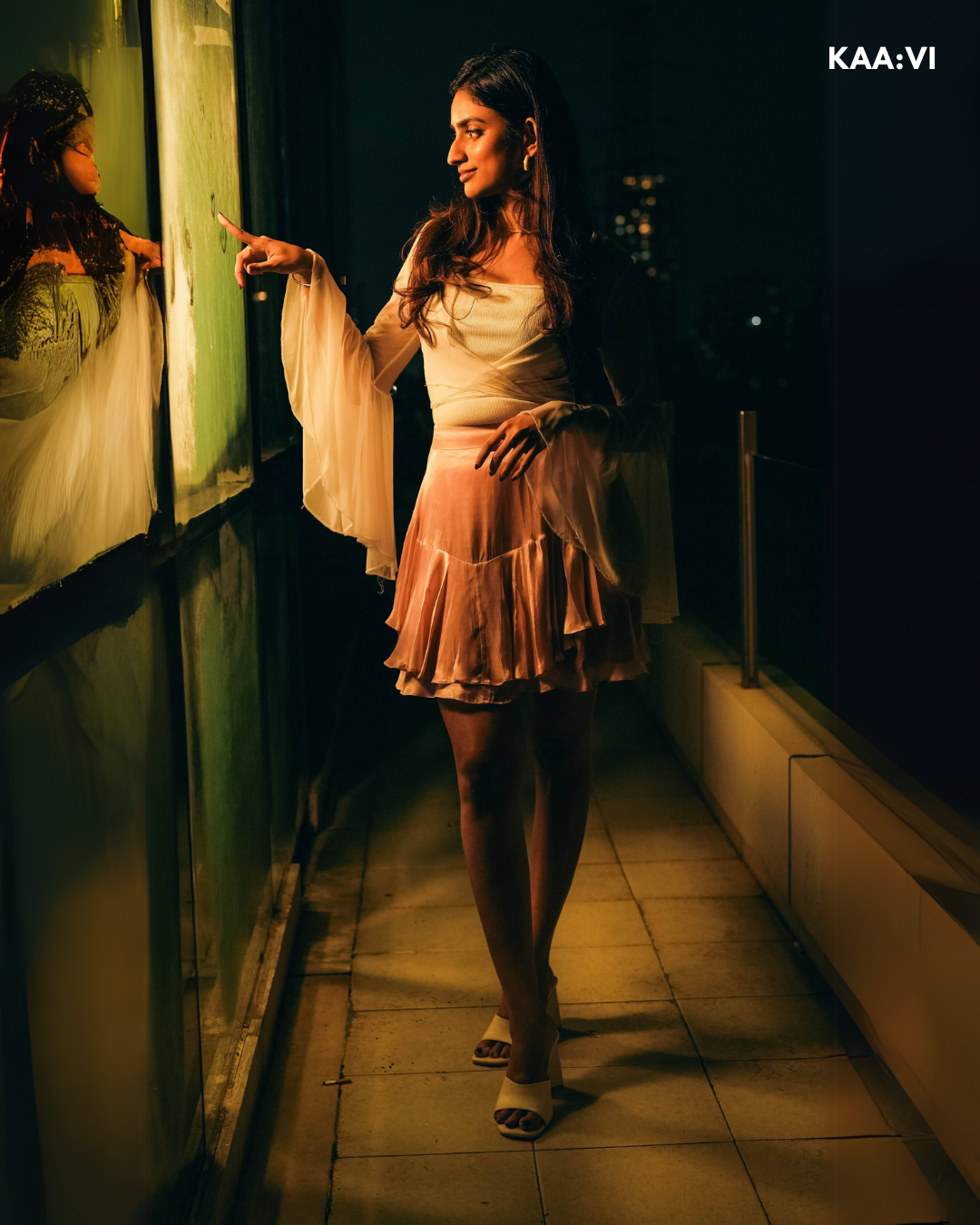 Peach Ruffle Skirt