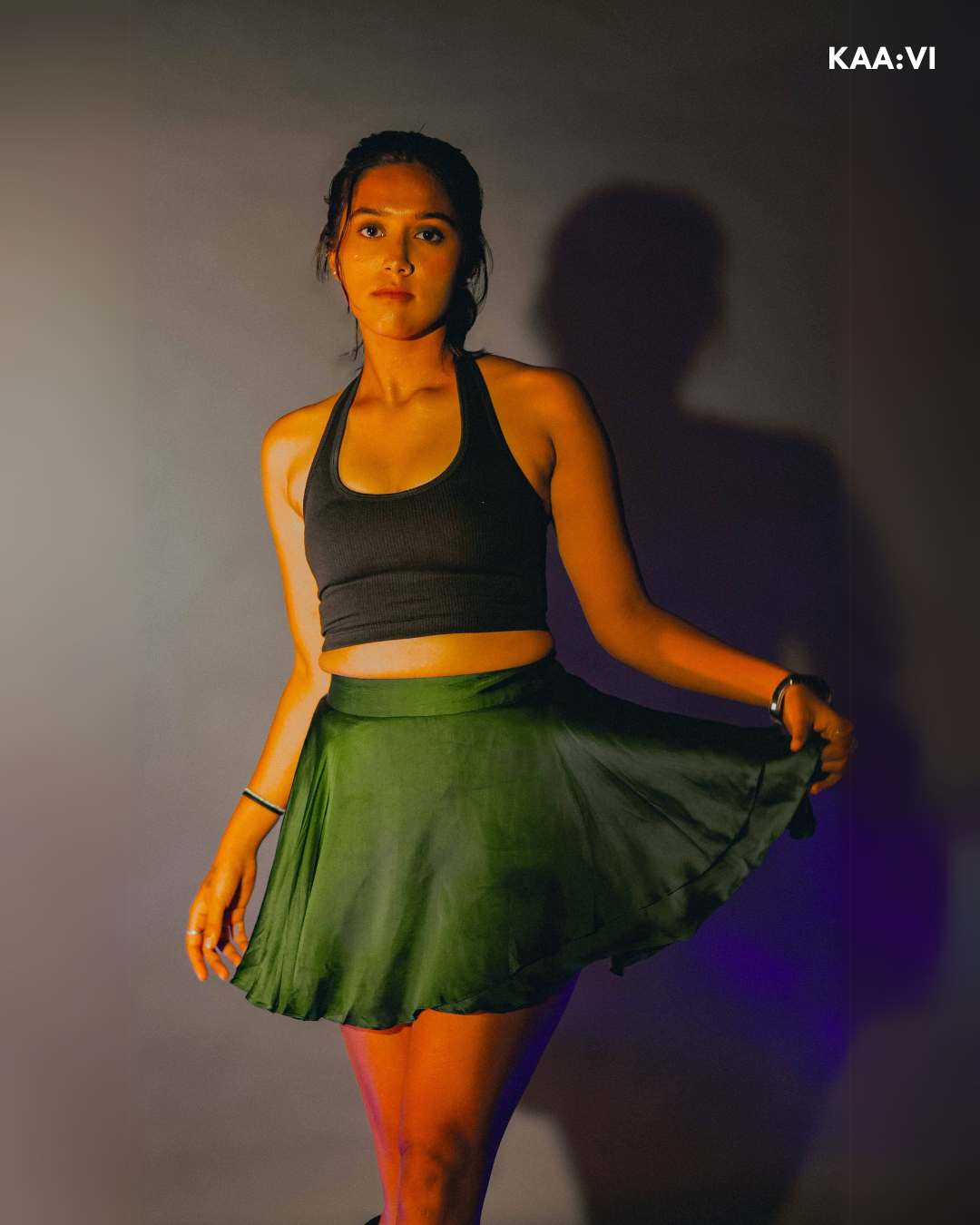 Emerald Ruffle Skirt