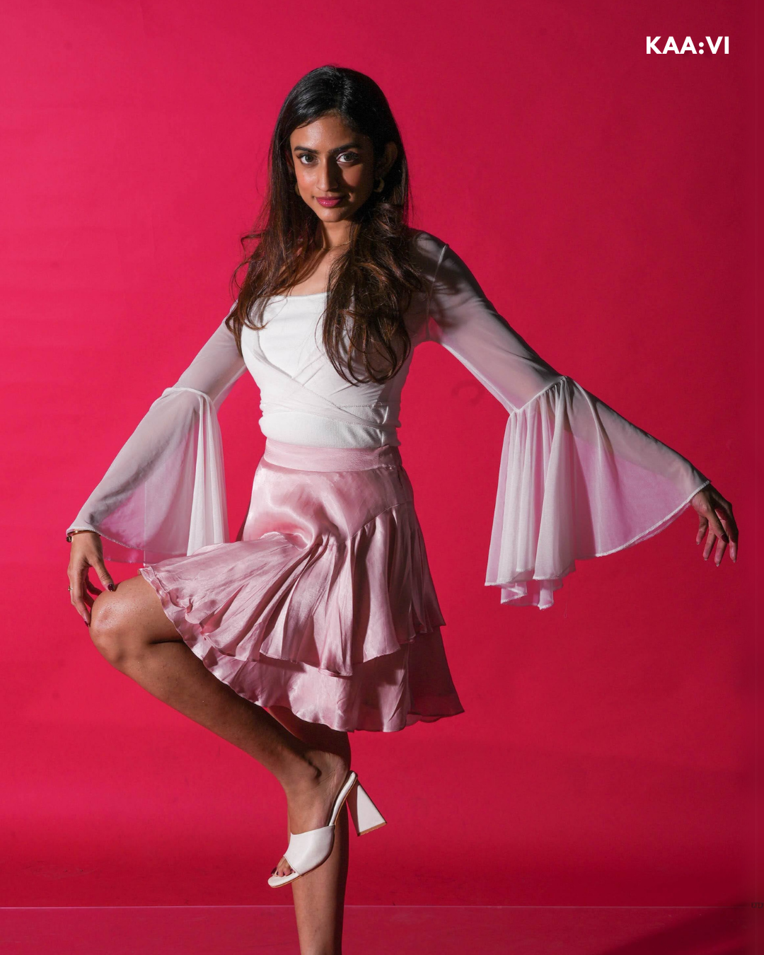 Peach Ruffle Skirt